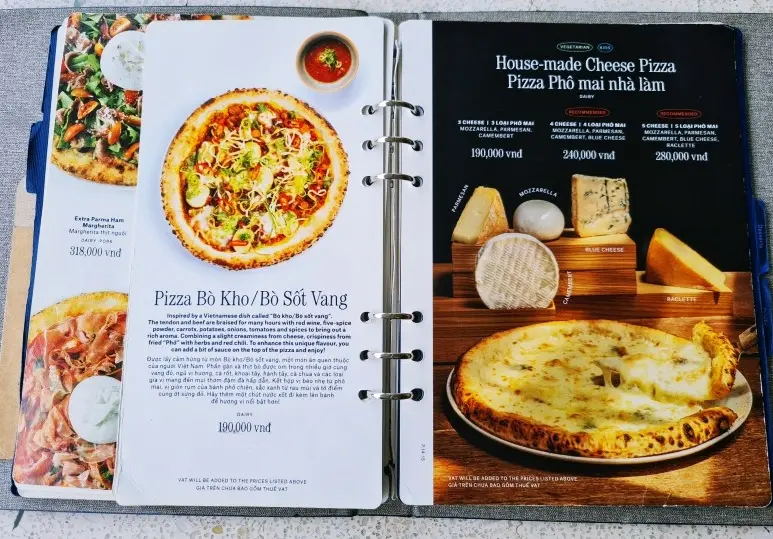 나트랑 쉐라톤 호텔 PIZZA 4P'S 메뉴2