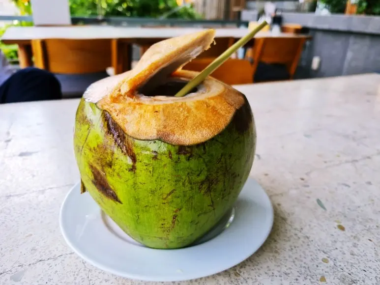 나트랑 쉐라톤 호텔 PIZZA 4P'S 코코넛 음료